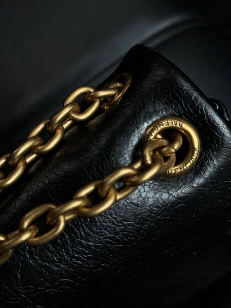 Balenciaga Monaco Mini Chain Bag Black/Gold B1200 фото