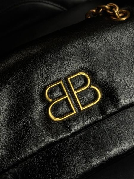 Balenciaga Monaco Mini Chain Bag Black/Gold B1200 фото