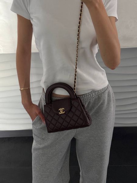 Chanel Kelly Bag Shiny Aged Calfskin Burgundy & Gold Hardware Коробка магніт pr9904 фото