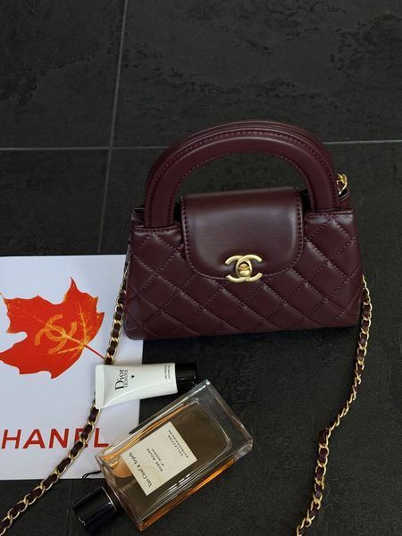 Chanel Kelly Bag Shiny Aged Calfskin Burgundy & Gold Hardware Коробка магніт pr9904 фото