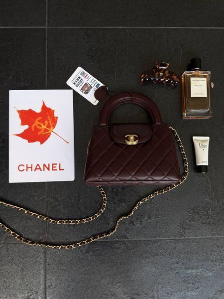 Chanel Kelly Bag Shiny Aged Calfskin Burgundy & Gold Hardware Коробка магніт pr9904 фото