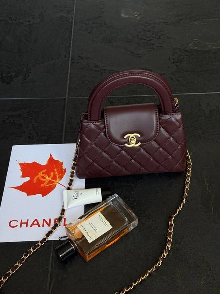 Chanel Kelly Bag Shiny Aged Calfskin Burgundy & Gold Hardware Коробка магніт pr9904 фото