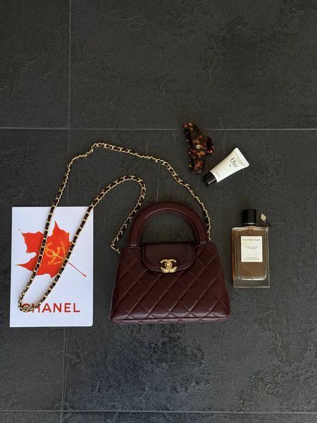 Chanel Kelly Bag Shiny Aged Calfskin Burgundy & Gold Hardware Коробка магніт pr9904 фото
