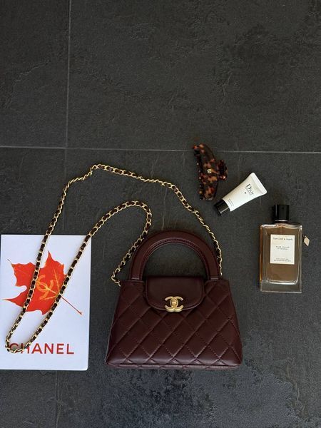 Chanel Kelly Bag Shiny Aged Calfskin Burgundy & Gold Hardware Коробка магніт pr9904 фото