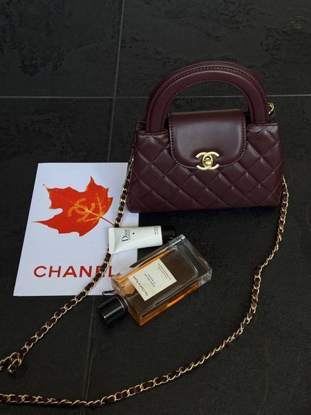 Chanel Kelly Bag Shiny Aged Calfskin Burgundy & Gold Hardware Коробка магніт pr9904 фото
