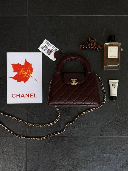 Chanel Kelly Bag Shiny Aged Calfskin Burgundy & Gold Hardware Коробка магніт pr9904 фото