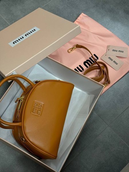 Miu Miu Leather Top Handle Bag Brown [Ориг Коробка] miu2047 фото