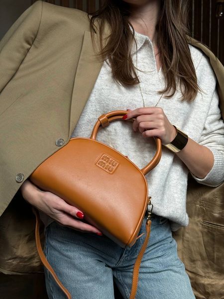 Miu Miu Leather Top Handle Bag Brown [Ориг Коробка] miu2047 фото