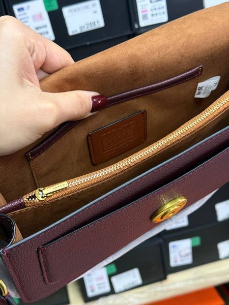 Сoach Tabby Shoulder Bag Wine/Gold[оригінальна коробка] pr01985 фото