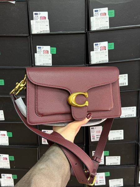 Сoach Tabby Shoulder Bag Wine/Gold[оригінальна коробка] pr01985 фото