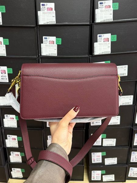 Сoach Tabby Shoulder Bag Wine/Gold[оригінальна коробка] pr01985 фото