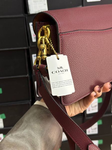 Сoach Tabby Shoulder Bag Wine/Gold[оригінальна коробка] pr01985 фото