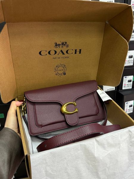Сoach Tabby Shoulder Bag Wine/Gold[оригінальна коробка] pr01985 фото