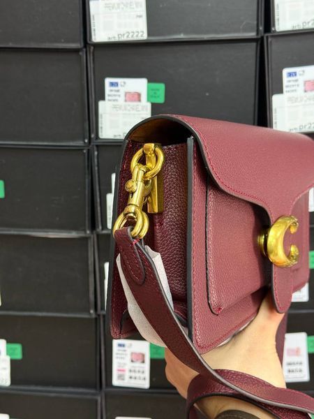 Сoach Tabby Shoulder Bag Wine/Gold[оригінальна коробка] pr01985 фото