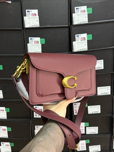 Сoach Tabby Shoulder Bag Wine/Gold[оригінальна коробка] pr01985 фото
