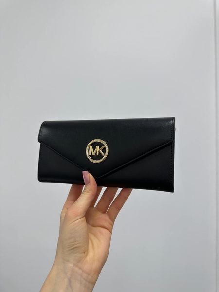 Жіночий гаманець Michael Kors Large Wallet із гладкої шкіри в чорному кольорі 8818010 фото
