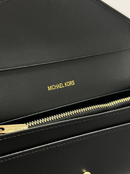 Жіночий гаманець Michael Kors Large Wallet із гладкої шкіри в чорному кольорі 8818010 фото