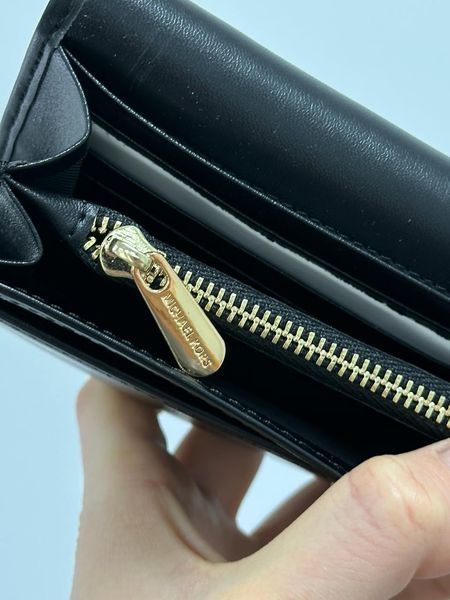 Жіночий гаманець Michael Kors Large Wallet із гладкої шкіри в чорному кольорі 8818010 фото