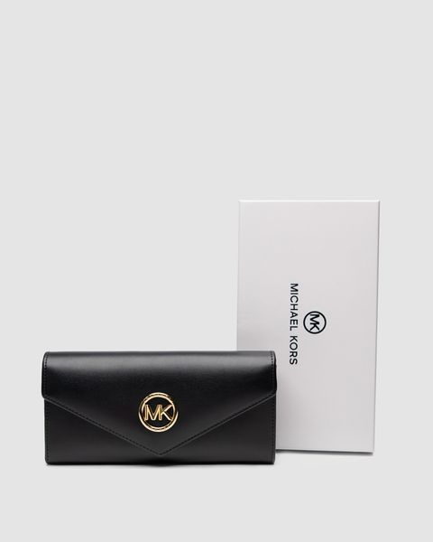 Жіночий гаманець Michael Kors Large Wallet із гладкої шкіри в чорному кольорі 8818010 фото