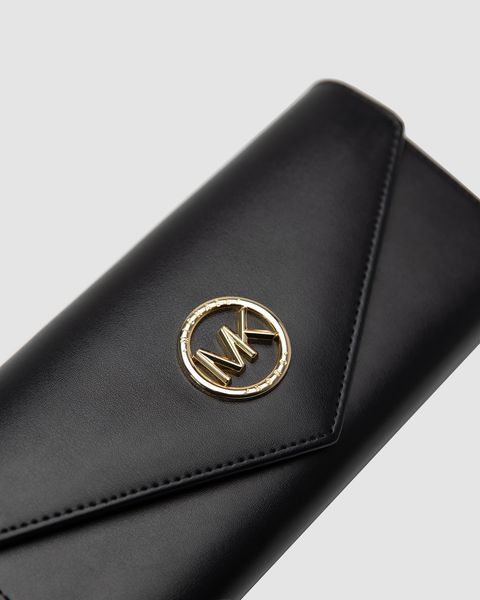 Жіночий гаманець Michael Kors Large Wallet із гладкої шкіри в чорному кольорі 8818010 фото