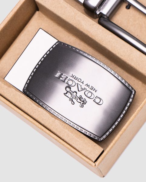 Coach Belt Kit із шкіри Polished Pebble Black/Black Fittings 6616131 фото