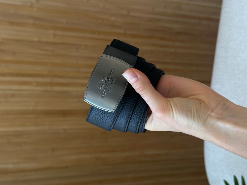 Coach Belt Kit із шкіри Polished Pebble Black/Black Fittings 6616131 фото