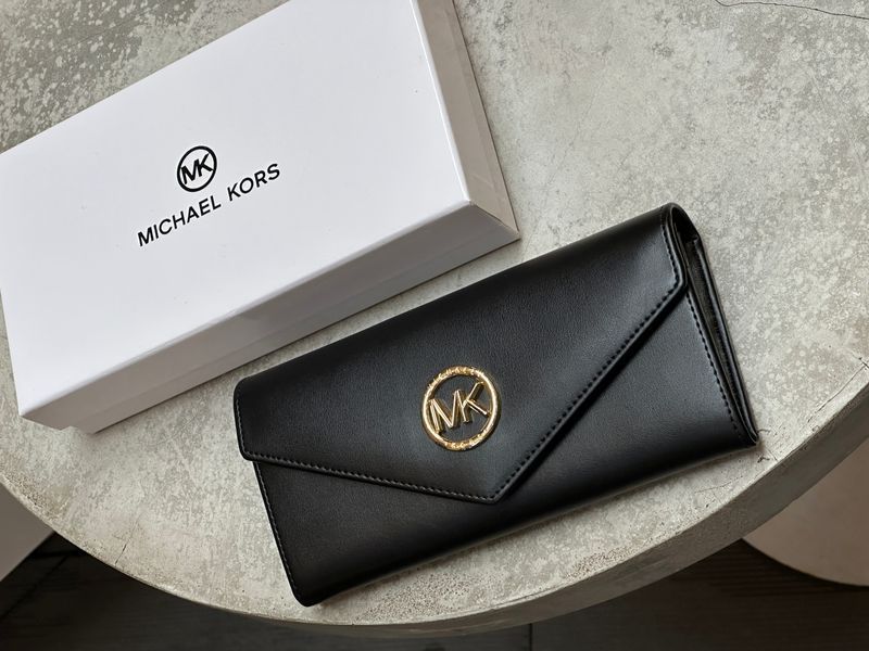 Жіночий гаманець Michael Kors Large Wallet із гладкої шкіри в чорному кольорі 8818010 фото