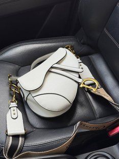 Dior Saddle Bag with Strap MILK Grained Calfskin[оригінальна коробка] DR00039 фото