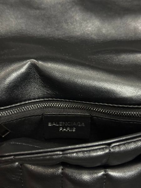 Balenciaga Monaco Mini Chain Bag Black/Silver B1201 фото