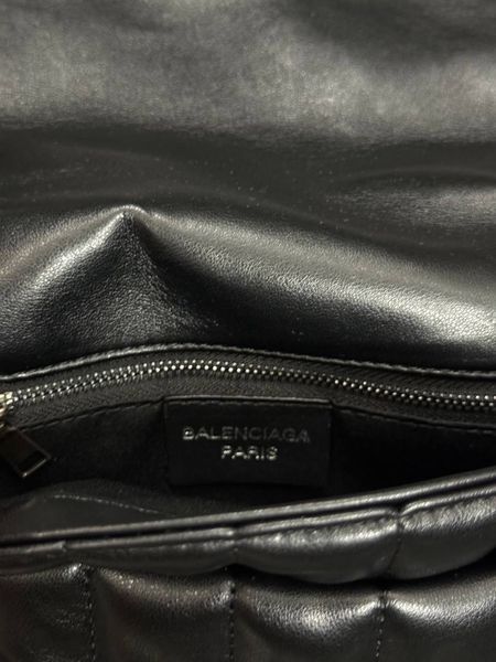 Balenciaga Monaco Mini Chain Bag Black/Silver B1201 фото