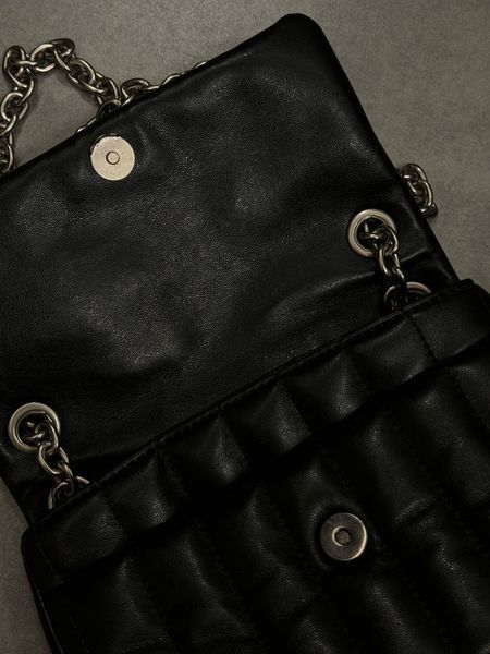 Balenciaga Monaco Mini Chain Bag Black/Silver B1201 фото