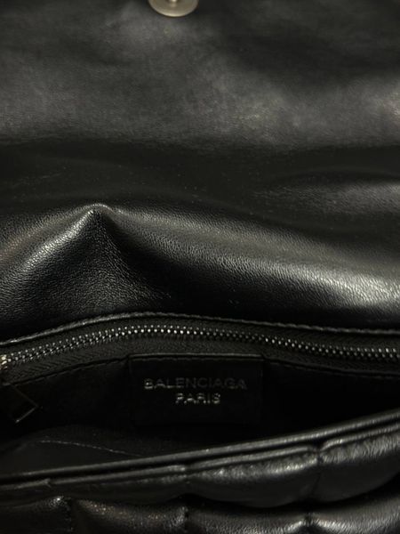 Balenciaga Monaco Mini Chain Bag Black/Silver B1201 фото