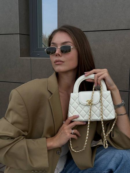 Chanel Kelly Bag Shiny Aged Calfskin Milk& Gold Hardware Коробка магніт + Захисна коробка pr9900 фото