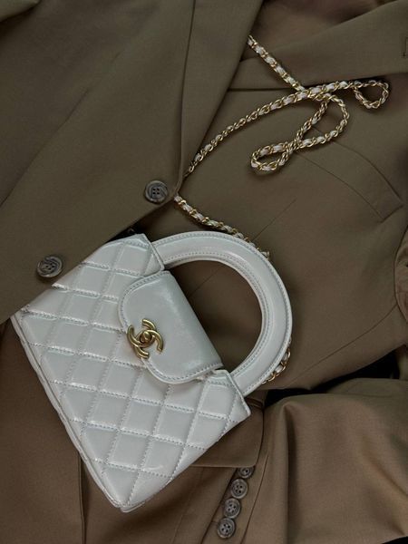 Chanel Kelly Bag Shiny Aged Calfskin Milk& Gold Hardware Коробка магніт + Захисна коробка pr9900 фото