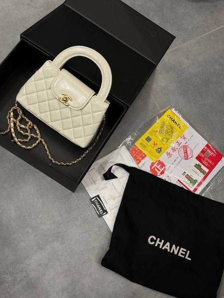 Chanel Kelly Bag Shiny Aged Calfskin Milk& Gold Hardware Коробка магніт + Захисна коробка pr9900 фото