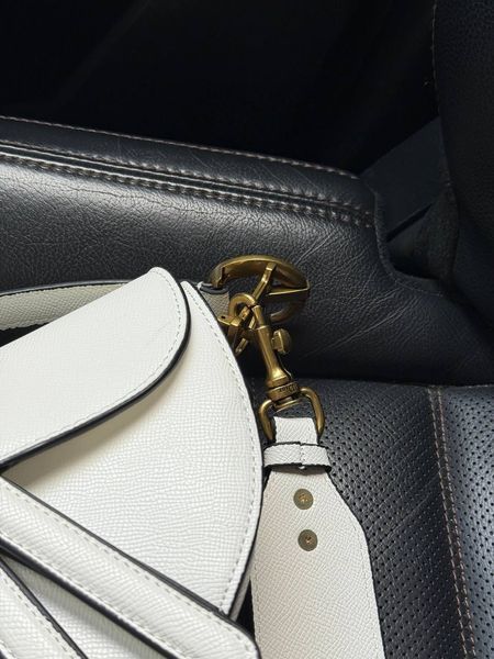 Dior Saddle Bag with Strap MILK Grained Calfskin[оригінальна коробка] DR00039 фото