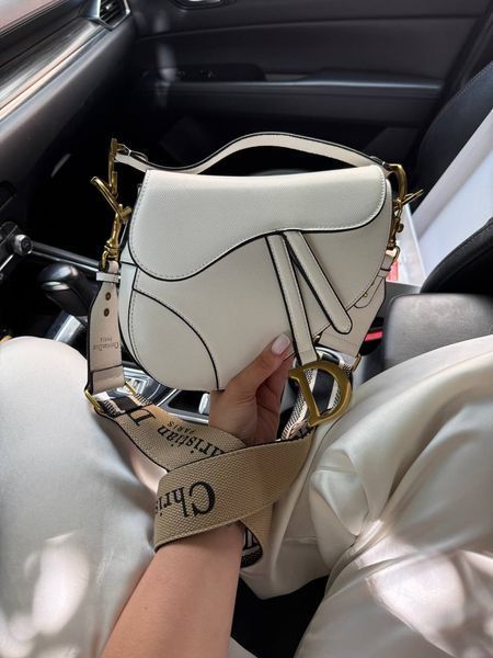 Dior Saddle Bag with Strap MILK Grained Calfskin[оригінальна коробка] DR00039 фото