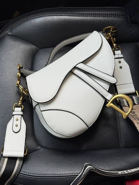 Dior Saddle Bag with Strap MILK Grained Calfskin[оригінальна коробка] DR00039 фото