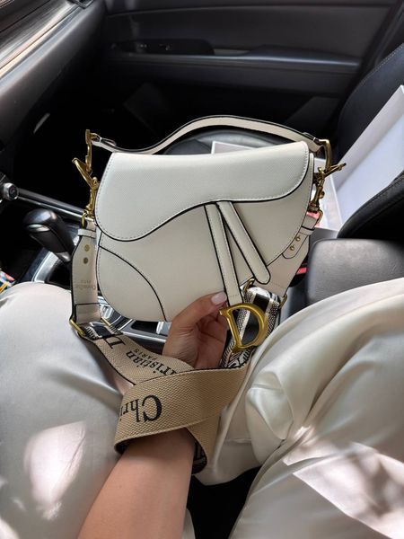 Dior Saddle Bag with Strap MILK Grained Calfskin[оригінальна коробка] DR00039 фото