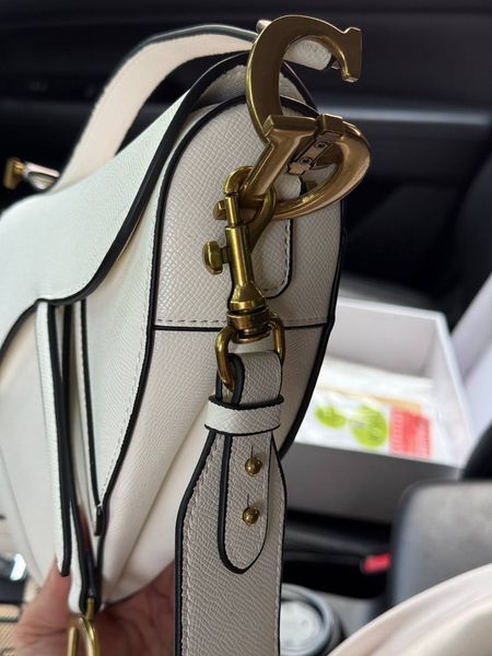 Dior Saddle Bag with Strap MILK Grained Calfskin[оригінальна коробка] DR00039 фото