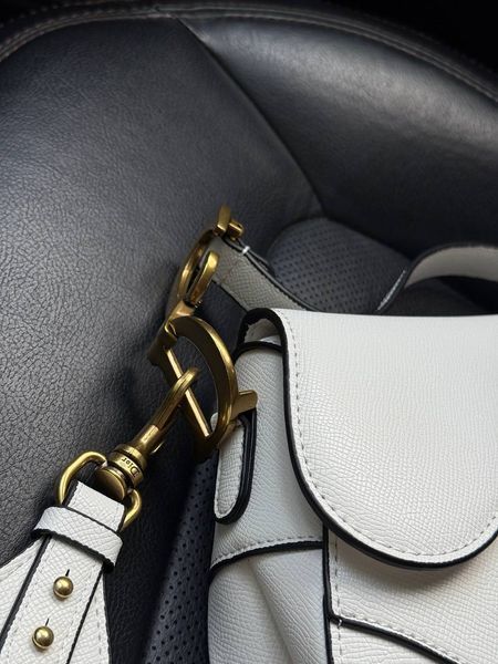 Dior Saddle Bag with Strap MILK Grained Calfskin[оригінальна коробка] DR00039 фото