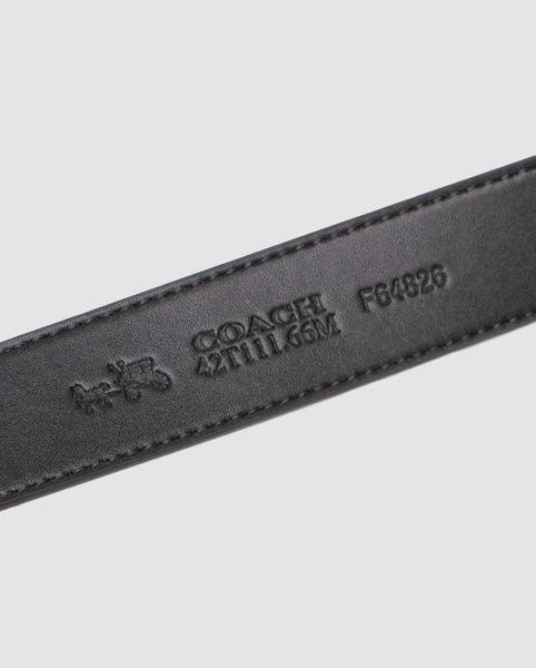 Coach Belt Kit із шкіри та фірмової канви Grey Canvas/Black Fittings  6616222 фото