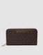 Жіночий гаманець Michael Kors Large Wallet Zip у фірмовій коричневій канві з застібкою-блискавкою 8818102 фото 7