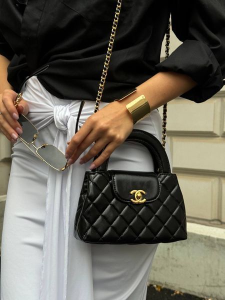 Chanel Kelly Bag Shiny Aged Calfskin Black& Gold Hardware Коробка магніт + Захисна коробка pr9903 фото