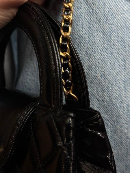 Chanel Kelly Bag Shiny Aged Calfskin Black& Gold Hardware Коробка магніт + Захисна коробка pr9903 фото