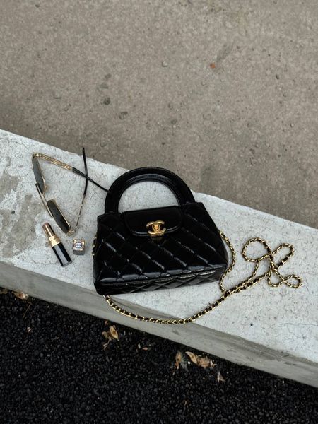 Chanel Kelly Bag Shiny Aged Calfskin Black& Gold Hardware Коробка магніт + Захисна коробка pr9903 фото