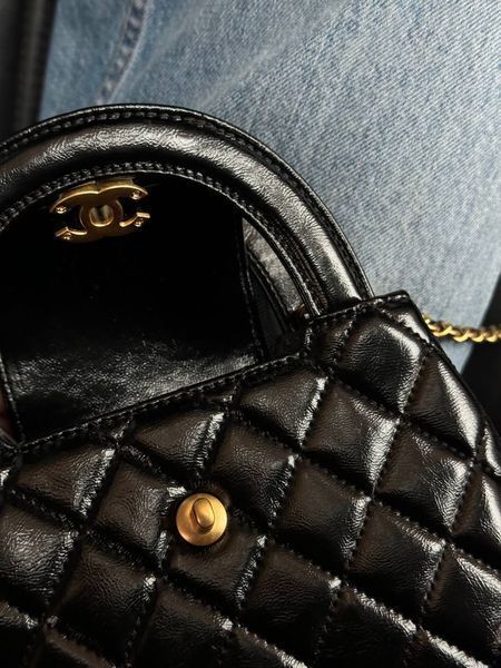 Chanel Kelly Bag Shiny Aged Calfskin Black& Gold Hardware Коробка магніт + Захисна коробка pr9903 фото