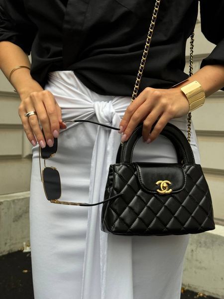 Chanel Kelly Bag Shiny Aged Calfskin Black& Gold Hardware Коробка магніт + Захисна коробка pr9903 фото