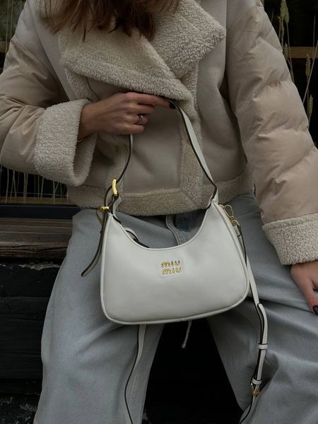 Miu Miu Leather Hobo Bag White [Ориг Коробка] miu2053 фото