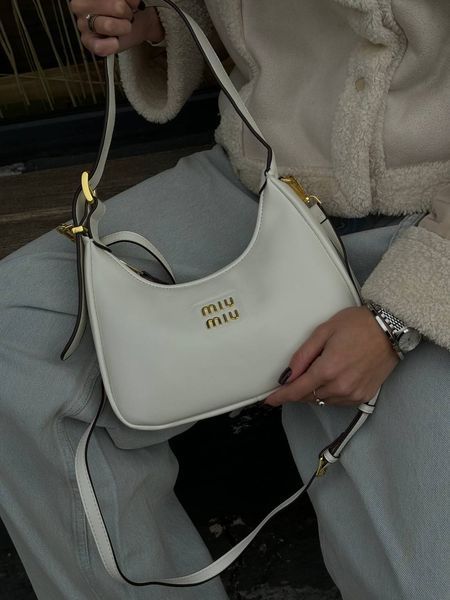 Miu Miu Leather Hobo Bag White [Ориг Коробка] miu2053 фото